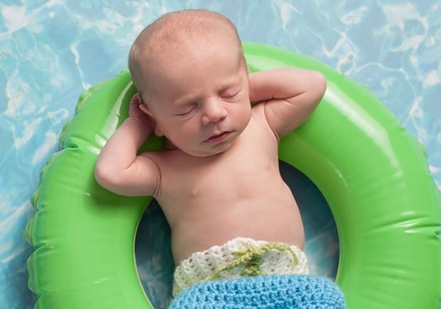 Baby in pool